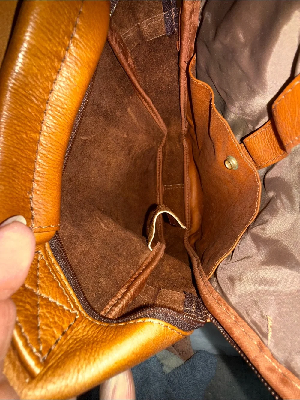 Vintage Geonardi Genuine Leather Crossbody Messenger Bag Brown Made in Colombia